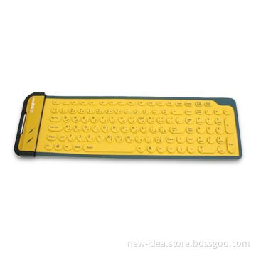250mA Flexible Keyboard with Waterproof and Dust-proof Functions, Available in Various Colors